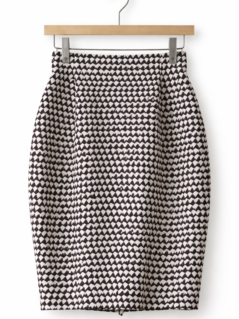 Banana Republic Black & White Geometric Pencil Skirt